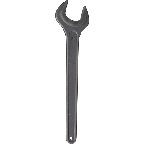 Ein grauer Gabel- oder Maulschlüssel auf weißem Hintergrund. Am Griff steht „25 D“.